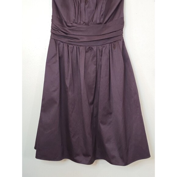 Davids Bridal Plum Strapless A Line Dress Womens Size 4 Sweetheart Wedding Guest - Picture 4 of 12